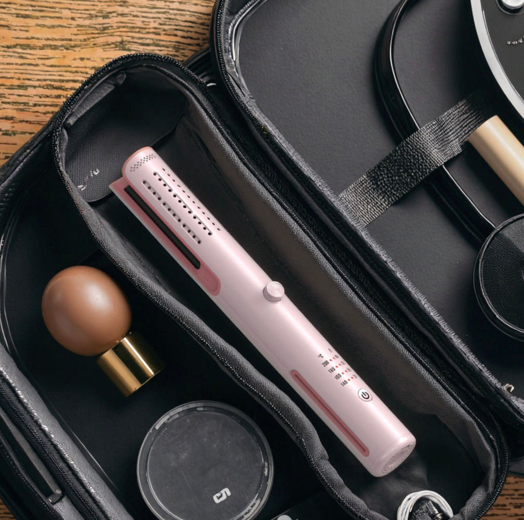 2-in-1 Portable USB Cordless Hair Curler & Straightener